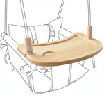 Load image into Gallery viewer, Wooden Tray for Canvas Baby Swing Hanging Chair Accessory Natural Wood Montessori Play Table for Babies & Toddlers Detachable Safety Design for Indoor Canvas Toddler Swing