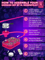Load image into Gallery viewer, Pink Portable Hookah Set With Everything And Case with Tattoo Pattern
