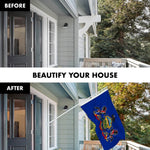 Load image into Gallery viewer, Combo Pack 6 Ft Tangle Free Spinning Flagpole White Pennsylvannia PA State Flag