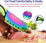 Load image into Gallery viewer, Kitchen Knife Set Kit 5 Dishwasher Safe Colorful Knives with Sharpener Blue