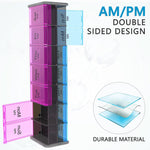 Load image into Gallery viewer, Extra Large Pill Organizer Black XXL Pill Box 7 Day Weekly Pill Box with AM PM