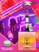 Load image into Gallery viewer, Purple Hookah 2 Hose Hookah Set YADO Square Hookah To Go with Charcoal Holder