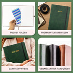 Load image into Gallery viewer, 2025 2026 HARDCOVER Leather Planner Weekly & Monthly 8.5x11 Inches Academic Planner Business Personal or Student Pen Holder Thick Paper July 2025 June 2026 (Dark Green)