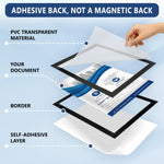 Load image into Gallery viewer, 12 Self Adhesive Sign Holder 11x17 with Magnetic Border Reusable Adhesive Frames Windows Magnetic Frames for Wall Display Peel & Stick Document Sleeve Magnet Page Protector for Office School