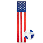 Load image into Gallery viewer, G128 American USA Pull Down Bunting Flag 1.67x8 Ft Embroidered Polyester