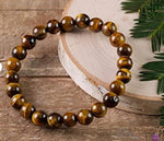 Load image into Gallery viewer, Genuine Tiger Eye Bracelet 10mm Natural Yellow Brown Tiger's eye Yoga Bracelets