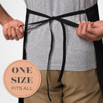 Load image into Gallery viewer, Black Aprons Bulk 12 Pack Commercial Chef Bib Apron for Kitchen One Size Unisex