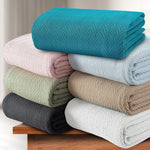 Load image into Gallery viewer, King Size Blankets for Bed 100% Cotton Soft Breathable 410Gsm 108x90 Inches Pink