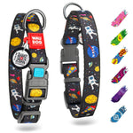 Load image into Gallery viewer, Nylon Dog Collar Adjustable for Large Dogs 12 - 19 in Neck x 1 in Wide NASA Color