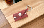 Load image into Gallery viewer, Full Grain Leather Keychain Coin Holder for Man and Women Airtag Wallet Brown