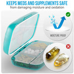 Load image into Gallery viewer, Pill Organizer Airtight Pill Box Large Pill Dispenser for Home Travel Green Case