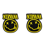 Load image into Gallery viewer, Nirvan Shoe Charm compatible with Crocs Clogs Wristbands Set of 2 punk hard rock Smiley Face Croc Charms Rock Band PVC Shoe Decorations Pins Birthday Supplies Gifts