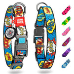 Load image into Gallery viewer, WAUDOG Nylon Dog Collar Adjustable Dog Collar for Large Dogs Small & Medium Dogs Breakaway Puppy Collars for Large Breed Dogs Boy & Girl Dog Collars with Durable Plastic Buckle and QR Dog Tag
