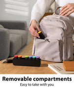 Load image into Gallery viewer, Weekly Pill Organizer 1 Time a Day 7 Day Travel Pill Case with Detachable Daily Compartments Secure Silicone Lids Easy Open for Seniors & Arthritis Durable Compact Vitamin & Medication Organizer