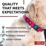 Load image into Gallery viewer, Waterproof Dog Collar 17-28 inch Neck x 1 3/5 inch Wide Plastic Buckle Adjustable Dog Collar for Large Dogs Small and Medium Dogs Breakaway Dog Collar Waterproof with Plastic Buckle and QR Dog Tag Boy & Girl Dog Collars (Pink)