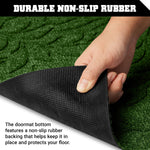 Load image into Gallery viewer, Home Entrance Green Leaves Door Mat Deluxe 17x29.5 in Absorbent Natural Rubber