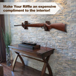 Load image into Gallery viewer, Gun Rack Wall Mount Decor Displays Horizontal Gun Rack Shotgun Bow Wood Hooks