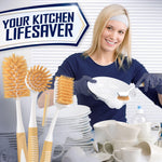 Load image into Gallery viewer, Dish Brush Set of 4 with Bottle Water Brush Dish Scrub Brush Dishwasher Safe