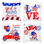 Load image into Gallery viewer, Patriotic Decoration Gnome Fireworks Waterproof Throw Pillow Covers 18x18 In