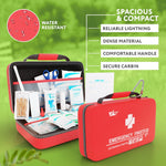 Load image into Gallery viewer, Small First Aid Kit for Car Office 121 Pieces Sturdy Red EVA Travel First Aid Kit with Zip Carabiner Waterproof Basic First Aid Kit for Home Portable Mini Emergency First Aid Kit Travel