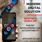 Load image into Gallery viewer, Waterproof Dog Collar 14-23 inch Neck x 1 inch Wide Plastic Buckle Adjustable Dog Collar for Large Dogs Small and Medium Dogs Breakaway Dog Collar Waterproof with Plastic Buckle and QR Dog Tag Boy & Girl Dog Collars (Blue)