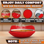Load image into Gallery viewer, 6 Pcs Soup Bowl Holders for Hot Food Heat Resistant Fabric Soup Cozy Bowl Warmer Holder for Kitchen Fits Standard Dishes up to 6.5 & Plates 7.1 – Washable & Reusable Safe Handling & Trivet Use