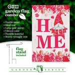Load image into Gallery viewer, G128 Combo Pack: Garden Flag Stand Black 36 in x 16 in & Garden Flag Happy Valentine's Day Decoration Gnome Holding Love Sign 12x18 DoubleSided Blockout Fabric