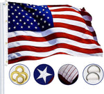 Load image into Gallery viewer, G128 American Flag 8x12 feet Heavy Duty Spun Polyester 220GSM Embroidered Stars, Sewn Stripes, Tough, Durable, Indoor/Outdoor, Vibrant Colors, Brass Grommets, Premium US USA Flag