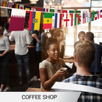 Load image into Gallery viewer, G128 2022 World Cup Bunting Banner Flag 8.2 x 5.5 Inch, Full String 33 Feet LiteWeave Pro Series Printed 150D Poly String Flag Decor for Fan Club Party, Soccer Events, World Cup Fan Celebration