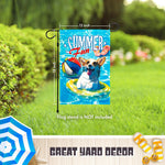 Load image into Gallery viewer, Summer Fun with Dog in Pool Garden Flag 12x18 Inch Printed 150D Polyester