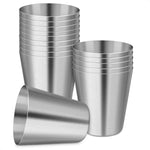 Load image into Gallery viewer, 15pcs Stainless Steel Shot Glasses Drinking Vessel 30 ml (1oz) Outdoor Camping Travel Coffee Tea Cup Silver Cup Unbreakable Metal Shooters for Whiskey Tequila Liquor Great Barware Gift