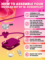 Load image into Gallery viewer, Purple Hookah Set With Everything Premium Small Hookah Set For Travel With Case