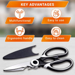 Load image into Gallery viewer, Kitchen Scissors All Purpose Heavy Duty Multifunctional Kitchen Shears for Food Heavy Duty with Ergonomic Handle & Corrosion Resistant Blades Designed for Fish Nuts Vegetables & Bottle Opening
