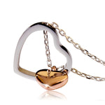 Load image into Gallery viewer, Gift Ready Heart Necklace – Elegant Stainless Steel Double Heart Pendant for Women Birthday Anniversary & Christmas Jewelry in Box