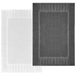 Load image into Gallery viewer, Luxury Bath Mat Floor Towel Set Grey White 22 x34 in 2 Pack Absorbent Cotton