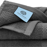 Load image into Gallery viewer, Luxury Washcloths for Bathroom Hotel Spa 12 Set 13x13 Inch Dark Gray Circlet