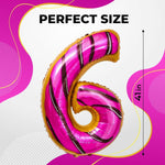 Load image into Gallery viewer, Donut Balloon Number 6 for Girls or Boys Birthday Party 40 inch Balloon Decor