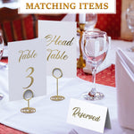 Load image into Gallery viewer, Gold Table Numbers 1 30 for Wedding Reception Gold Foil Table Number Cards 4x6 Inch with Head & Gift Table Restaurant Table Numbers Wedding Numbers for Tables Card Stock Wedding Table Numbers