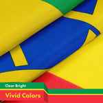Load image into Gallery viewer, G128 3 Pack: Ethiopia (Ethiopian) Flag 3x5 feet Printed 150D Indoor/Outdoor, Vibrant Colors, Brass Grommets, Quality Polyester, Much Thicker More Durable Than 100D 75D Polyester
