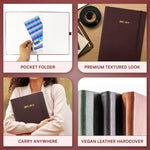 Load image into Gallery viewer, 2025 2026 HARDCOVER Leather Planner Weekly & Monthly 8.5x11 Inches Academic Planner Business Personal or Student Pen Holder Thick Paper July 2025 June 2026 (Dark Red)