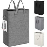 Load image into Gallery viewer, Slim Laundry Hamper With Handles Collapsible Laundry Basket Thin Dirty Clothes Basket Narrow Laundry Bag Foldable Dirty Cloth Hamper 45L (21 inchesDark Grey)