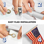 Load image into Gallery viewer, Combo Pack 6 Ft Tangle Free Aluminum Spinning Flagpole and Flag 3x5 Ft Betsy