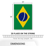 Load image into Gallery viewer, G128 Latin America 20 Countries Bunting Banner Flag 12 x 18 Inch, Full String 30 Feet Printed 150D Polyester, Decorations For Bar, School, Festival Events Celebration