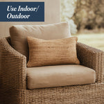 Load image into Gallery viewer, Jute Throw Pillow Covers 20x12 Inch Braided Hand Woven Decorative Pillow Cover for Couch Boho Jute Decor Living Room Decor Natural 1Pc Indoor Outdoor Pillow Cover