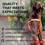 Load image into Gallery viewer, WAUDOG Waterproof Dog Harness Adjustable Dog Harness for Large Dogs Small and Medium Dogs Heavy Duty Dog Harness with Durable Metal Clasp and QR Dog Tag Boy & Girl Dog Harness Orange (24 35in)