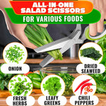 Load image into Gallery viewer, Herb Scissors with 5 Blades and Cover – Stainless Steel Herb Cutter for Fast & Precise Cutting Compact Easy to Store Design – Ergonomic Handle & Cleaning Brush for Quick and Comfortable Kitchen Prep