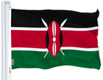 Load image into Gallery viewer, Kenya (Kenyan) Flag 3x5 feet Printed 150D, Indoor/Outdoor, Vibrant Colors, Brass Grommets, Quality Polyester, Much Thicker More Durable Than 100D and 75D Polyester