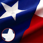 Load image into Gallery viewer, G128 Texas State Flag 8x12 Ft StormFlyer Series Embroidered 220GSM Spun Polyester Embroidered Design, Indoor/Outdoor, Brass Grommets, Heavy Duty, All Weather