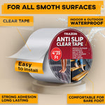 Load image into Gallery viewer, Grip Tape Heavy Duty Anti Slip Tape Clear Waterproof Outdoor Indoor 4 In x35 Ft