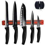 Load image into Gallery viewer, Kitchen Knife Set Kit 5 Dishwasher Safe Colorful Knives with Sharpener Hanger